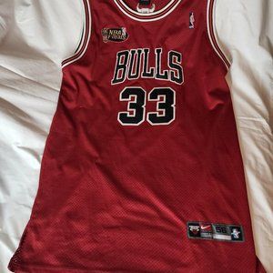 Scottie Pippen #33 Nike Chicago Bulls BBall Red Jersey M48 NBA Finals Patch NWT